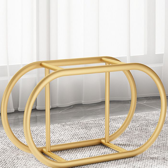 Glam Velvet Boucle Pouf Plain Oval Metal Frame Tear Resistant Ottoman Footrest Clearhalo 'furn' 'furn_ottomans_poufs' 'Furniture' 'Living Room Furniture' 'Ottomans & Poufs' 'ottomans_poufs' 1200x1200_0cb03fc0-44ab-45e1-9778-15c89b18892a