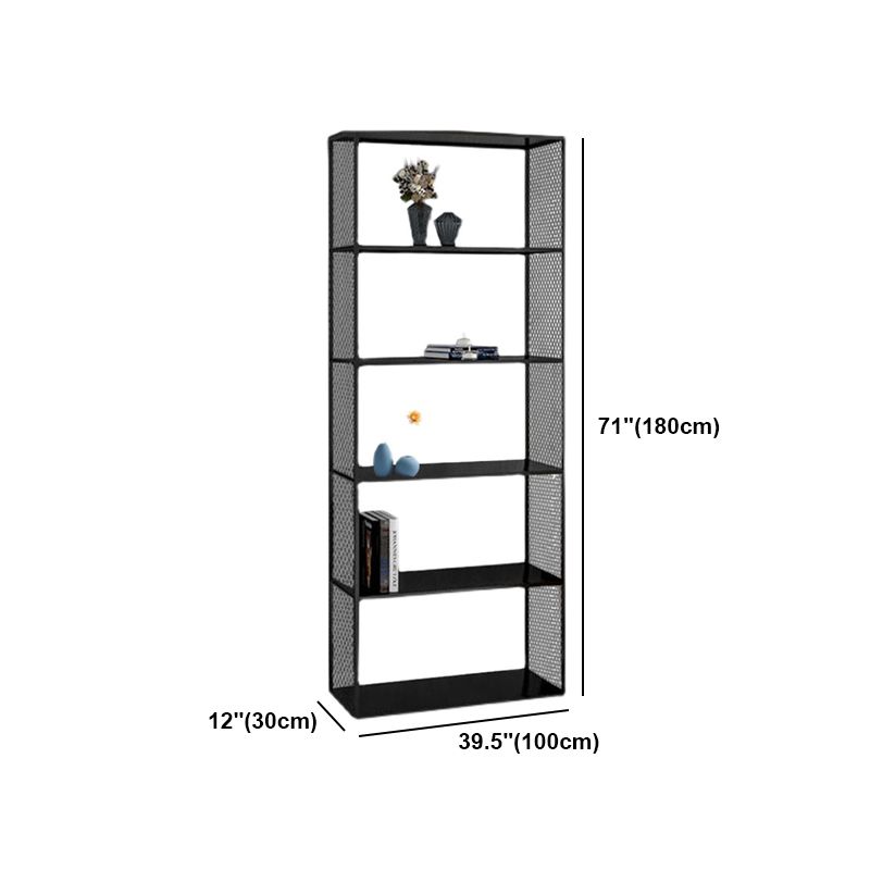 Industrial Metal Bookshelf Iron Open Back Bookcase for Office Clearhalo 'Bookcases' 'furn' 'furn_bookcases' 'Furniture' 'furniture_bookcases' 'Office Furniture' 1200x1200_0cb04825-aea2-40b1-92d1-4b0e36eda465