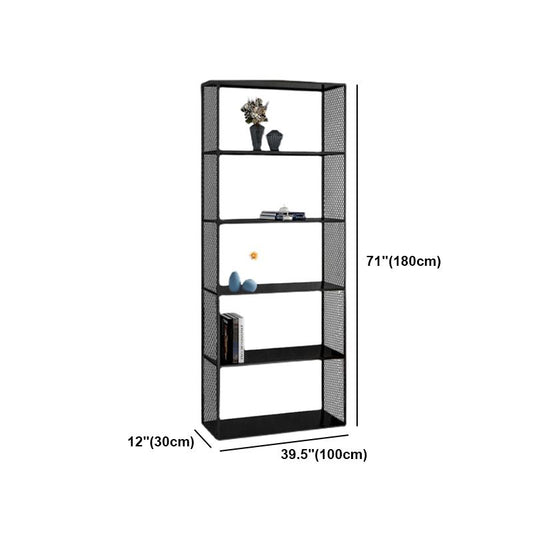 Industrial Metal Bookshelf Iron Open Back Bookcase for Office Clearhalo 'Bookcases' 'furn' 'furn_bookcases' 'Furniture' 'furniture_bookcases' 'Office Furniture' 1200x1200_0cb04825-aea2-40b1-92d1-4b0e36eda465