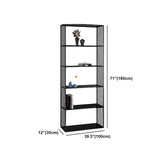 Industrial Metal Bookshelf Iron Open Back Bookcase for Office Clearhalo 'Bookcases' 'furn' 'furn_bookcases' 'Furniture' 'furniture_bookcases' 'Office Furniture' 1200x1200_0cb04825-aea2-40b1-92d1-4b0e36eda465