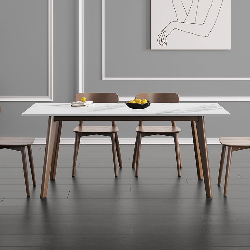 Rectangle Industrial Dining Table White Fixed Table with Sintered Stone Clearhalo ' dining_table' 'Dining Tables & Seating' 'Dining Tables' 'furn' 'furn_dining_table' 'Furniture' 'furniture_dining_table' 'Kitchen & Dining Furniture' 'kitchen&dining_furn' 'kitchen' 'kitchen_dining_table' 1200x1200_0cb1b09f-4567-4e7e-9a47-372a9485d2ef
