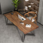 Industrial Dining Set 1/2 Pieces Solid Wood Double Pedestal Dinette Set