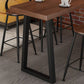 Industrial Style Bistro Bar Table Rectangle Solid Wood Bar Table Clearhalo 'Bar Furniture' 'Bar Tables' 'bar_tables' 'furn' 'furn_bar_tables' 'Furniture' 'Kitchen & Dining Furniture' 1200x1200_0cb3054f-19ef-4319-b9a4-eb47fabcb51c