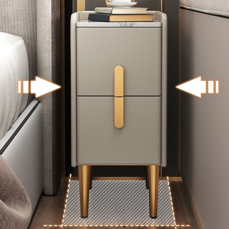 2 Drawers Glam Pine Accent Table Nightstand 20" Tall with Legs Clearhalo 'Bedroom Furniture' 'furn' 'furn_night_stand' 'Furniture' 'night_stand' 'Nightstands' 1200x1200_0cb47e27-463c-4f21-b055-d892f1f9fac3