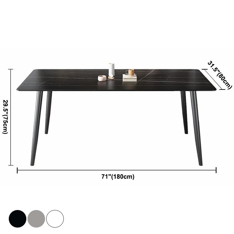 Contemporary Rectangle Dining Table Sintered Stone Table with 4 Legs for Home Kitchen Dinner Clearhalo ' dining_table' 'Dining Tables & Seating' 'Dining Tables' 'furn' 'furn_dining_table' 'Furniture' 'furniture_dining_table' 'Kitchen & Dining Furniture' 'kitchen&dining_furn' 'kitchen' 'kitchen_dining_table' 1200x1200_0cb4dd9e-9911-411d-90a8-c2cfd5a1c474