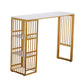 Bar Height Pub Table Glam Style Rectangle Bar Table with Stone Top Clearhalo 'Bar Furniture' 'Bar Tables' 'bar_tables' 'furn' 'furn_bar_tables' 'Furniture' 'Kitchen & Dining Furniture' 1200x1200_0cb56cba-4058-4594-b933-f6accbe749d9