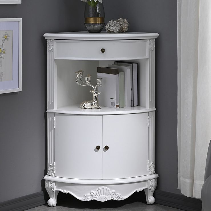 Mid-Century Modern Cabinet with Doors and Cabriole Legs in Solid Wood Clearhalo 'Cabinets & Chests' 'cabinets_chests' 'furn' 'furn_cabinets_chests' 'Furniture' 'Living Room Furniture' 1200x1200_0cb668df-c3a8-47ff-ac94-67c4b836d2dd