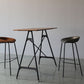 Industrial Leather Distressed Quilted Barstool Indoor Tall Stool with Bucket Seat Clearhalo 'Bar Furniture' 'Bar Stools' 'bar_stools' 'furniture_bar_stools' 'Kitchen & Dining Furniture' 'kitchen&dining_furn' 'kitchen' 'kitchen_furn' Furniture' 1200x1200_0cb67958-09fb-4861-b000-caedf8309527