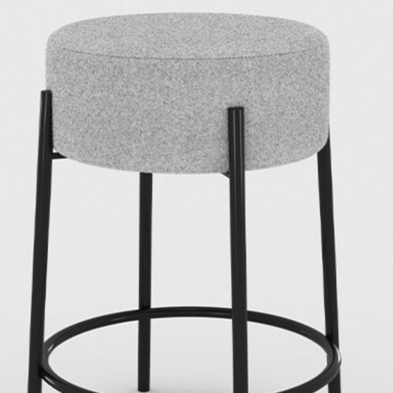Modern Armless Backless Counter Stool Iron Cafe Bar Stool with Cushion and Pedal Clearhalo 'Bar Furniture' 'Bar Stools' 'bar_stools' 'furn' 'furn_bar_stools' 'Furniture' 'furniture_bar_stools' 'Kitchen & Dining Furniture' 1200x1200_0cb6f34f-1f45-44fa-9a8b-f5dafd6cc08b