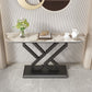 Glam Console Accent Table Antique Finish Console Table in Stone