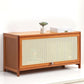 Contemporary Simple Rectangular Bamboo Cabinet with Doors in Brone Clearhalo 'Cabinets & Chests' 'cabinets_chests' 'furn' 'furn_cabinets_chests' 'Furniture' 'Living Room Furniture' 1200x1200_0cb98d17-b3a9-42ae-8e5b-10b4a98991d9
