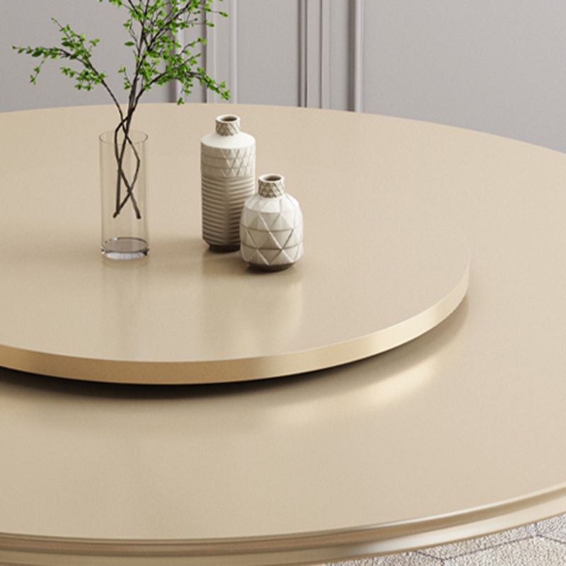 コンテンポラリー1/2/5/6/7ピース茶色の丸い森のダイニングセットラウンドラウンドラウンドソリッドウッドダイニングセット