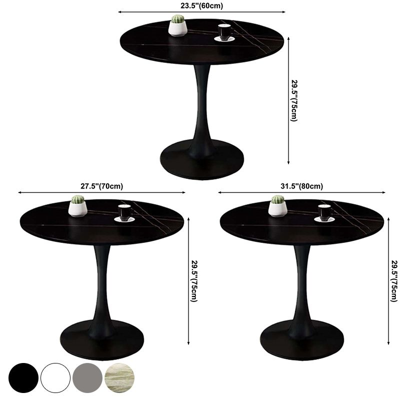 Round Table Dinette Table Contemporary Dinner Room Kitchen Table with Tulip Base Clearhalo ' dining_table' 'Dining Tables & Seating' 'Dining Tables' 'furn' 'furn_dining_table' 'Furniture' 'furniture_dining_table' 'Kitchen & Dining Furniture' 'kitchen&dining_furn' 'kitchen' 'kitchen_dining_table' 1200x1200_0cbc022e-284c-4284-94fe-23d8de3d9ceb