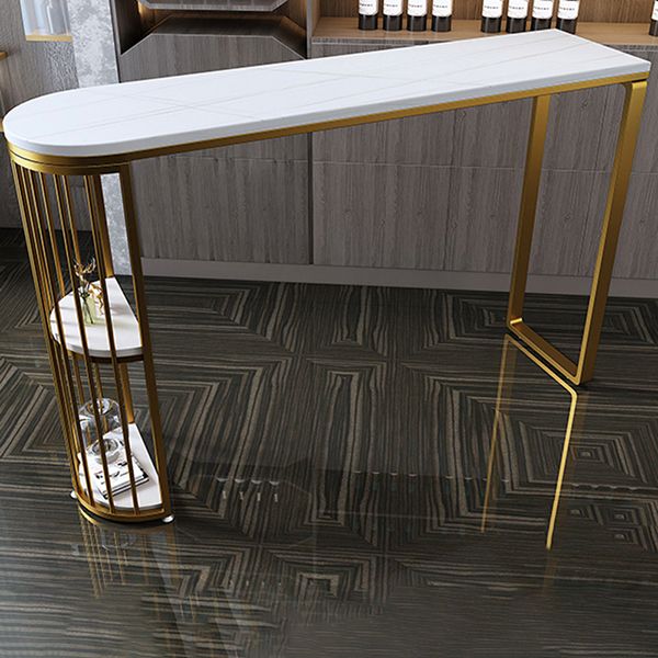 Tavolo da barre irregolare top in pietra tradizionale tavolo da bistrot di lusso con doppio piedistallo