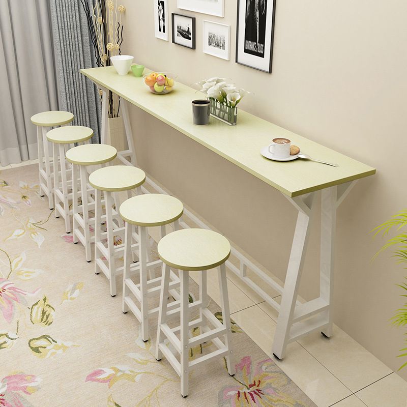 Modern Style Wood Bar Stool Table Rectangle Bar Table for Home