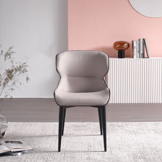 Modern Indoor-Outdoor Dining Room Armchairs Upholstered Linen Fabric Dining Metal Chair Clearhalo ' kitchen&dining_furn' 'Dining Chairs' 'Dining Tables & Seating' 'dining_chair' 'furn' 'furn_dining_chair' 'Furniture' 'furniture_dining_chair' 'Kitchen & Dining Furniture' 'kitchen' 1200x1200_0cbf72ed-972f-45a2-8b24-991f46256b95