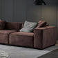 Contemporary Scratch resistant Sofa 25.6"H Fabric Tight Back Square Arm Sofa,Dark Brown Clearhalo 'furn' 'furn_sofas' 'Furniture' 'furniture_sofas' 'kitchen' 'kitchen_sofas' 'Living Room Furniture' 'Sofa' 'sofas' 1200x1200_0cc035c8-95f0-4c08-83fc-de868e03bcb7