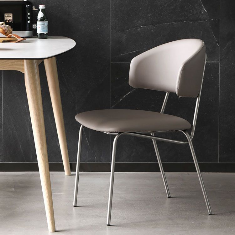 Contemporary Style Dining Chairs Dining Armless Open Back Chairs with Metal Legs Clearhalo ' kitchen&dining_furn' 'Dining Chairs' 'Dining Tables & Seating' 'dining_chair' 'furn' 'furn_dining_chair' 'Furniture' 'furniture_dining_chair' 'Kitchen & Dining Furniture' 'kitchen' 1200x1200_0cc0585f-84f4-4e98-ad72-9023fd976cb4