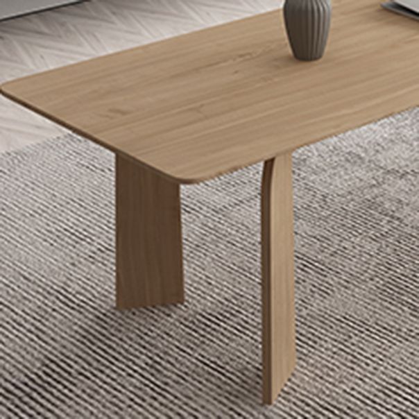 長方形のダイニングルームセット1/5/6/7ピース工業用木製テーブルとアームレスのチアー