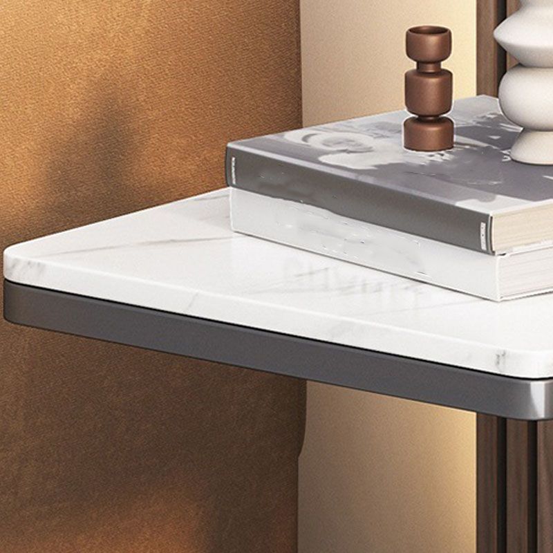 Mesa de tobogán de la parte superior de la pizarra contemporánea Metal C de metal C, 21.7 "de alto