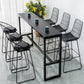 Sintered Stone Bistro Bar Desk Rectangle Bar Height Table with Trestle Base Clearhalo 'Bar Furniture' 'Bar Tables' 'bar_tables' 'furn' 'furn_bar_tables' 'Furniture' 'Kitchen & Dining Furniture' 1200x1200_0cc371c6-b661-4133-a760-b36992c59026