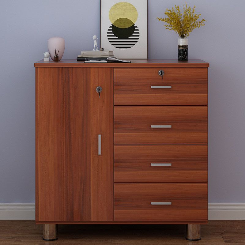 Eigentijdse slaapkamer gemanipuleerde houten opbergkast slaapkamer kist met laden