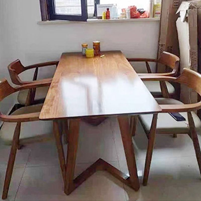 Modern Wood Dining Table Set 1/4/5 Pieces Dining Set for Kitchen Clearhalo 'Dining Room Sets' 'Dining Tables & Seating' 'dining_room_set' 'furn' 'furn_dining_room_set' 'Furniture' 'Kitchen & Dining Furniture' 1200x1200_0cc39e2e-c0f1-4688-b52d-94f97eaf90f3