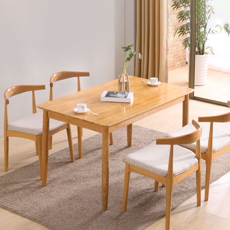 Contemporary Style Side Chair Wood Open Back Dining Chair for Dining Room