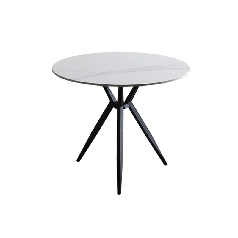 Modern Style Round Dining Table Sintered Stone Table with Metal Base for Home Use Clearhalo ' dining_table' 'Dining Tables & Seating' 'Dining Tables' 'furn' 'furn_dining_table' 'Furniture' 'furniture_dining_table' 'Kitchen & Dining Furniture' 'kitchen&dining_furn' 'kitchen' 'kitchen_dining_table' 1200x1200_0cc59fbc-4493-4422-97f7-b3cfce320d3c
