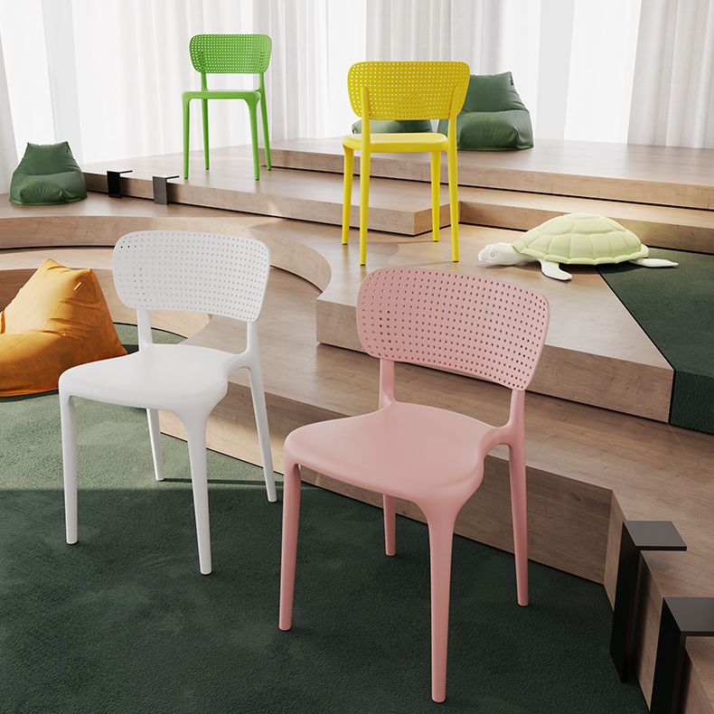 Contemporary Plastic Open Side Chair Stacking Study Room Dining Chair With Matte Finish Clearhalo ' kitchen&dining_furn' 'Dining Chairs' 'Dining Tables & Seating' 'dining_chair' 'furn' 'furn_dining_chair' 'Furniture' 'furniture_dining_chair' 'Kitchen & Dining Furniture' 'kitchen' 1200x1200_0cc6c335-8ea4-4a73-9c21-75b2e72e5eaa