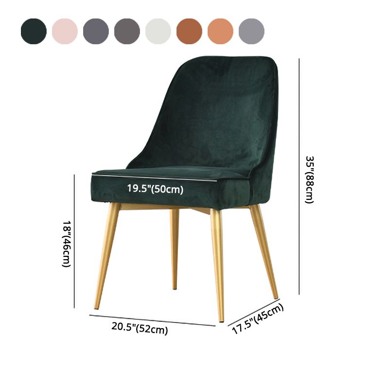Glam Upholstered Restaurant Side Chair Parsons Matte Finish Dining Chair Clearhalo ' kitchen&dining_furn' 'Dining Chairs' 'Dining Tables & Seating' 'dining_chair' 'Furniture' 'furniture_dining_chair' 'Kitchen & Dining Furniture' 'kitchen' 1200x1200_0cc74eea-8c1f-45ef-acd7-3b4273b2919d