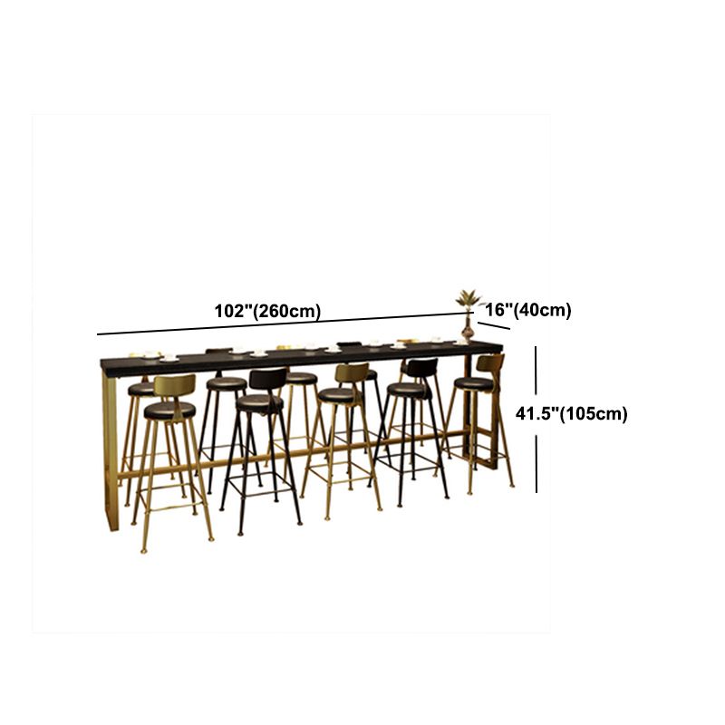 Solid Wood Bar Counter Traditional Luxury Rectangle Bar Counter with Trestle Base Clearhalo 'Bar Furniture' 'Bar Tables' 'bar_tables' 'Furniture' 'furniture_bar_tables' 'Kitchen & Dining Furniture' 1200x1200_0cc95619-ecc4-4d41-bb37-896b803596b6