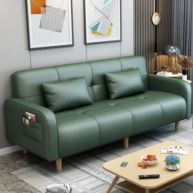 Modern Square Arm Standard Sofa Bed Dual Purpose Sofa with Bolster Pillows for Living Room Clearhalo 'furn' 'furn_sofas' 'Furniture' 'furniture_sofas' 'kitchen' 'kitchen_sofas' 'Living Room Furniture' 'Sofa' 'sofas' 1200x1200_0cc971cb-b39a-4ab0-99e5-0cf378d6b69c