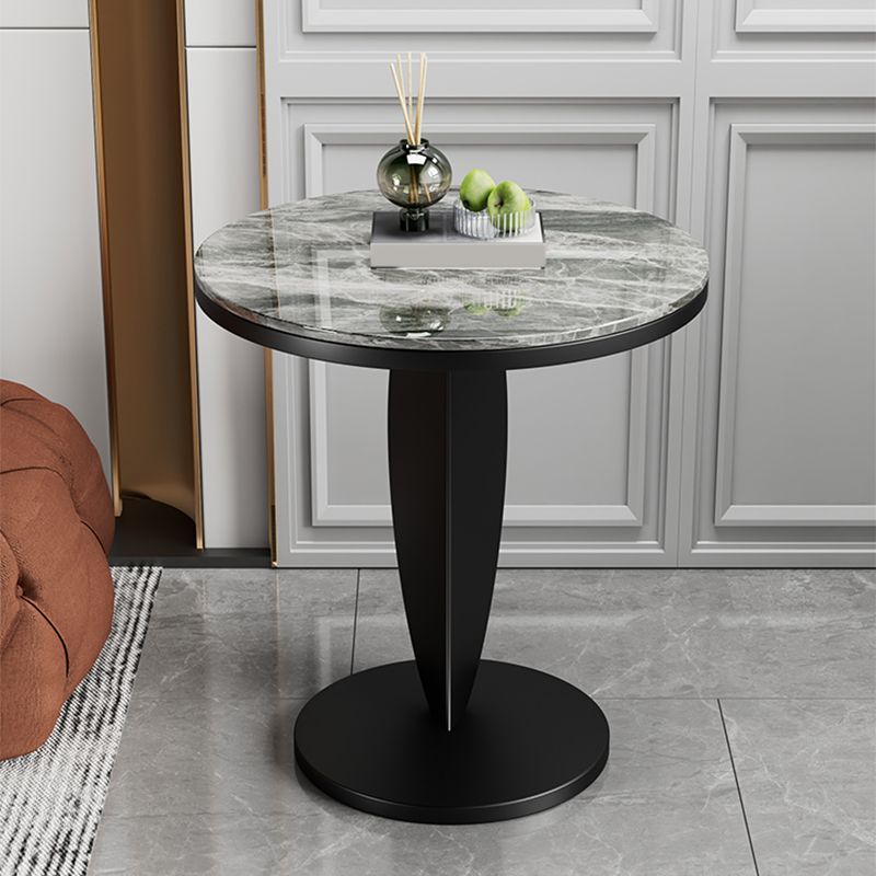 Contemporary Round Stone Top Sofa Side Accent Table for Living Room Clearhalo 'Coffee & Accent Tables' 'End & Side Tables' 'end_side_tables' 'furn' 'furn_end_side_tables' 'Furniture' 'Living Room Furniture' 1200x1200_0cca2181-9f21-48cc-8290-393da2d71895