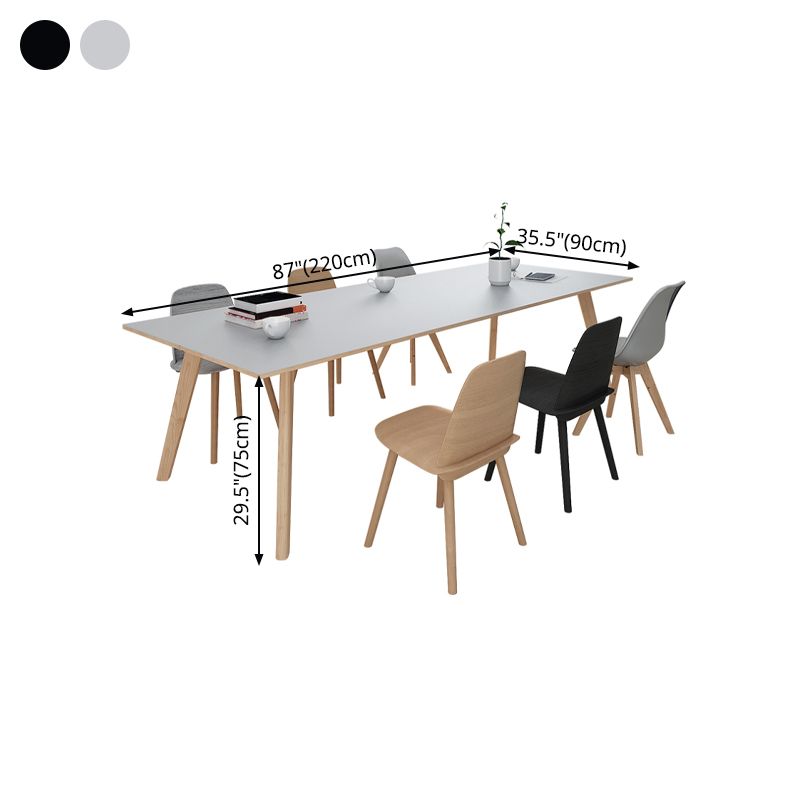 Rectangle 4 Legs Furniture Solid Wood Simplicity Table for Dining Room Clearhalo ' dining_table' 'Dining Tables & Seating' 'Dining Tables' 'furn' 'furn_dining_table' 'Furniture' 'furniture_dining_table' 'Kitchen & Dining Furniture' 'kitchen&dining_furn' 'kitchen' 'kitchen_dining_table' 1200x1200_0cca8ed8-dc9e-4d74-b60d-243911e35ecd