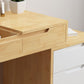 Scandinavian Wood Vanity Set 4-Drawer Flip-Top Makeup Dressing Table