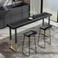 Glam Style Cocktail Bar Table 42-inch Height Wood Top Iron Frame Bar Table Clearhalo 'Bar Furniture' 'Bar Tables' 'bar_tables' 'Furniture' 'furniture_bar_tables' 'Kitchen & Dining Furniture' 'kitchen&dining_furn' 'kitchen' 1200x1200_0ccb301c-774d-4bab-a2d6-f2da7c9c4108
