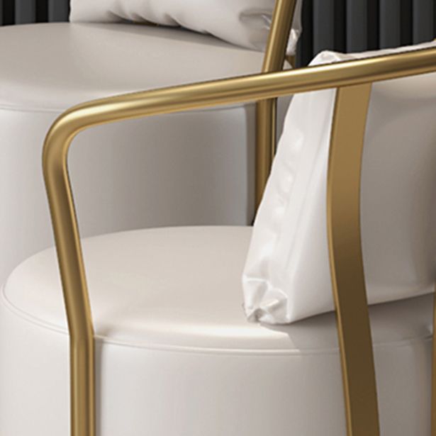 Glam 1/4/5 Pieces Dinette Set with White Sintered Stone Top Round Dining Table Set Clearhalo 'Dining Room Sets' 'Dining Tables & Seating' 'dining_room_set' 'furn' 'furn_dining_room_set' 'Furniture' 'furniture_dining_room_set' 'Kitchen & Dining Furniture' 1200x1200_0cccebbf-b345-4f1b-9f24-d6e3822d325d