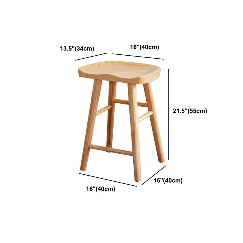 Modern Armless Backless Counter Stool Wood Cashier Bar Stool with Seat and Pedal Clearhalo 'Bar Furniture' 'Bar Stools' 'bar_stools' 'furn' 'furn_bar_stools' 'Furniture' 'Kitchen & Dining Furniture' 1200x1200_0cced5bb-dbb4-4f3f-8d9c-e9510a4feeb5