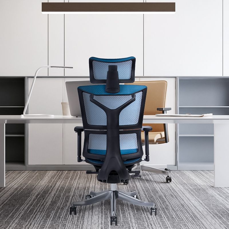 Chaise de bureau à domicile en tissu contemporain High-back chaise de bureau ergonomique réglable