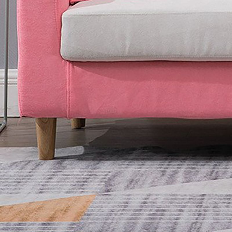 Modern Style Solid Wood Base Namib Material Cushion with Pillow Rectangular Sofa Clearhalo 'furn' 'furn_sofas' 'Furniture' 'furniture_sofas' 'kitchen' 'kitchen_sofas' 'Living Room Furniture' 'Sofa' 'sofas' 1200x1200_0cd10abc-e718-44ec-ad91-021131783ebf