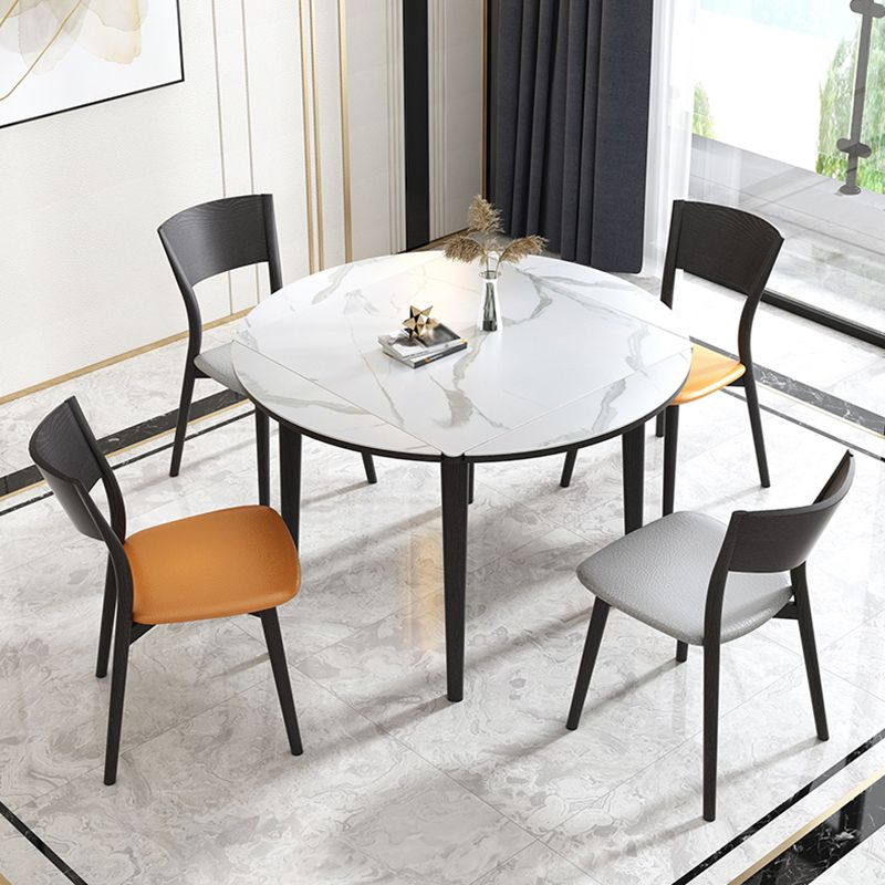 Contemporary Style 46'' Dining Table Stone Round Dining Room Collection for Indoor Clearhalo ' dining_table' 'Dining Tables & Seating' 'Dining Tables' 'furn' 'furn_dining_table' 'Furniture' 'furniture_dining_table' 'Kitchen & Dining Furniture' 'kitchen&dining_furn' 'kitchen' 'kitchen_dining_table' 1200x1200_0cd28924-e516-4df9-8a86-969173b55d22