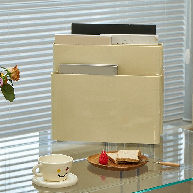 Contemporary Antique Finish Shelf Bookcase Plastic Book Shelf with Shelves