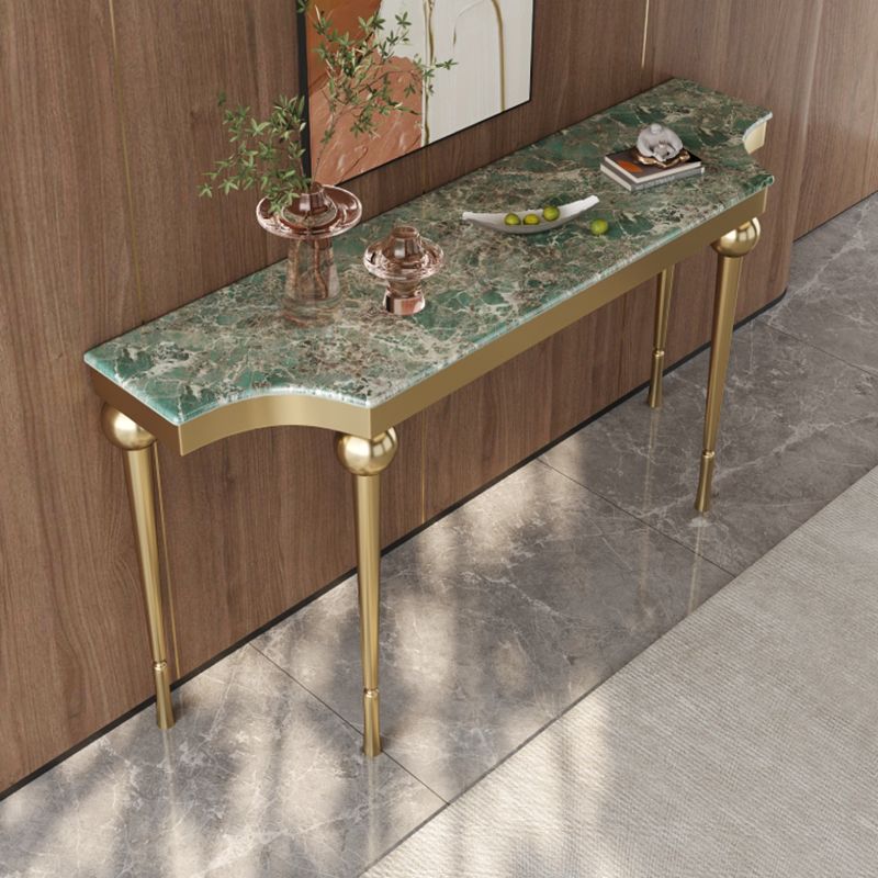 Glam Free Form End Table with Stainless Steel Bracket for Hall