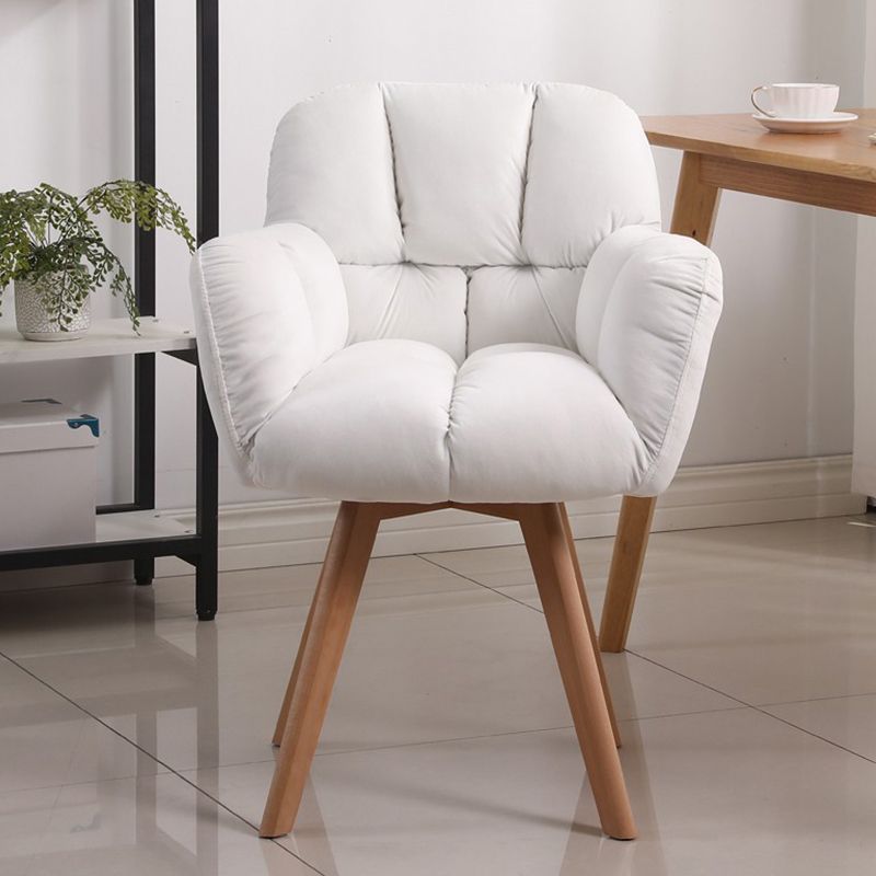 Armless Office Chair Modern Desk Chair with 4 Wooden Legs for Bedroom Clearhalo 'furn' 'furn_office_chair' 'Furniture' 'Office Chairs' 'Office Furniture' 'office_chair' 1200x1200_0cd9d096-f595-42d9-bae1-3a78c842aabe