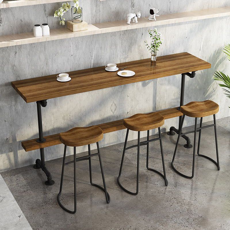 Modern Wood Bar Table Set 1/2/4/7 Pieces Rectangle Table and Stool Set Clearhalo 'Bar Furniture' 'furn' 'furn_home_bar_bar_sets' 'Furniture' 'Home Bars & Bar Sets' 'home_bar_bar_sets' 'Kitchen & Dining Furniture' 1200x1200_0cdcc4d4-ab49-450f-b52f-2c4bffa2fad0