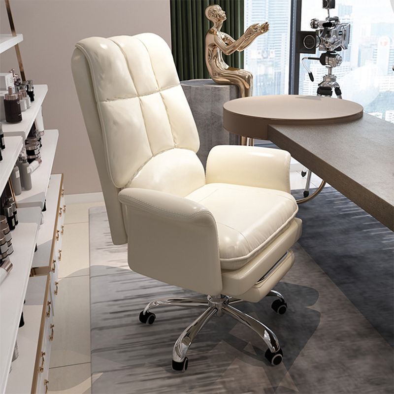 Chrome Steel Frame Modern Task Chair with Padded Arms High Back Computer Desk Chair Clearhalo 'furn' 'furn_office_chair' 'Furniture' 'furniture_office_chair' 'Office Chairs' 'Office Furniture' 'office_chair' 1200x1200_0cddebb1-09f9-4c37-865d-e9039e60f624