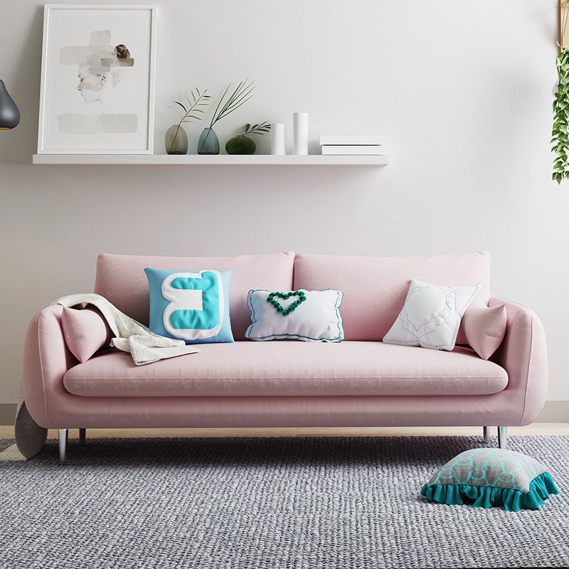 Contemporary 31.49" H Solid Color Velvet Flared Arm Loveseat