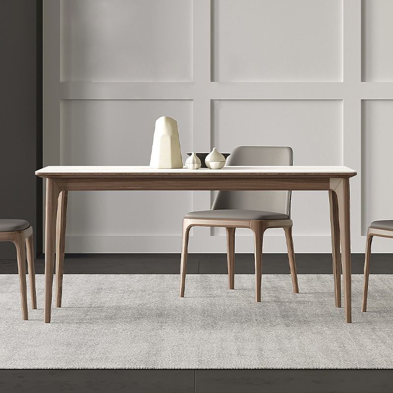 Medieval Modern Sintered Stone Table Rectangle Table with 4 Wooden Legs Clearhalo ' dining_table' 'Dining Tables & Seating' 'Dining Tables' 'furn' 'furn_dining_table' 'Furniture' 'furniture_dining_table' 'Kitchen & Dining Furniture' 'kitchen&dining_furn' 'kitchen' 'kitchen_dining_table' 1200x1200_0cdec291-d27f-4401-98d2-20483bb1075f