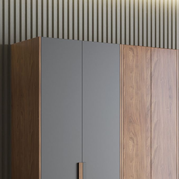 Armario de armario de madera con bisagras con cajón de almacenamiento moderno